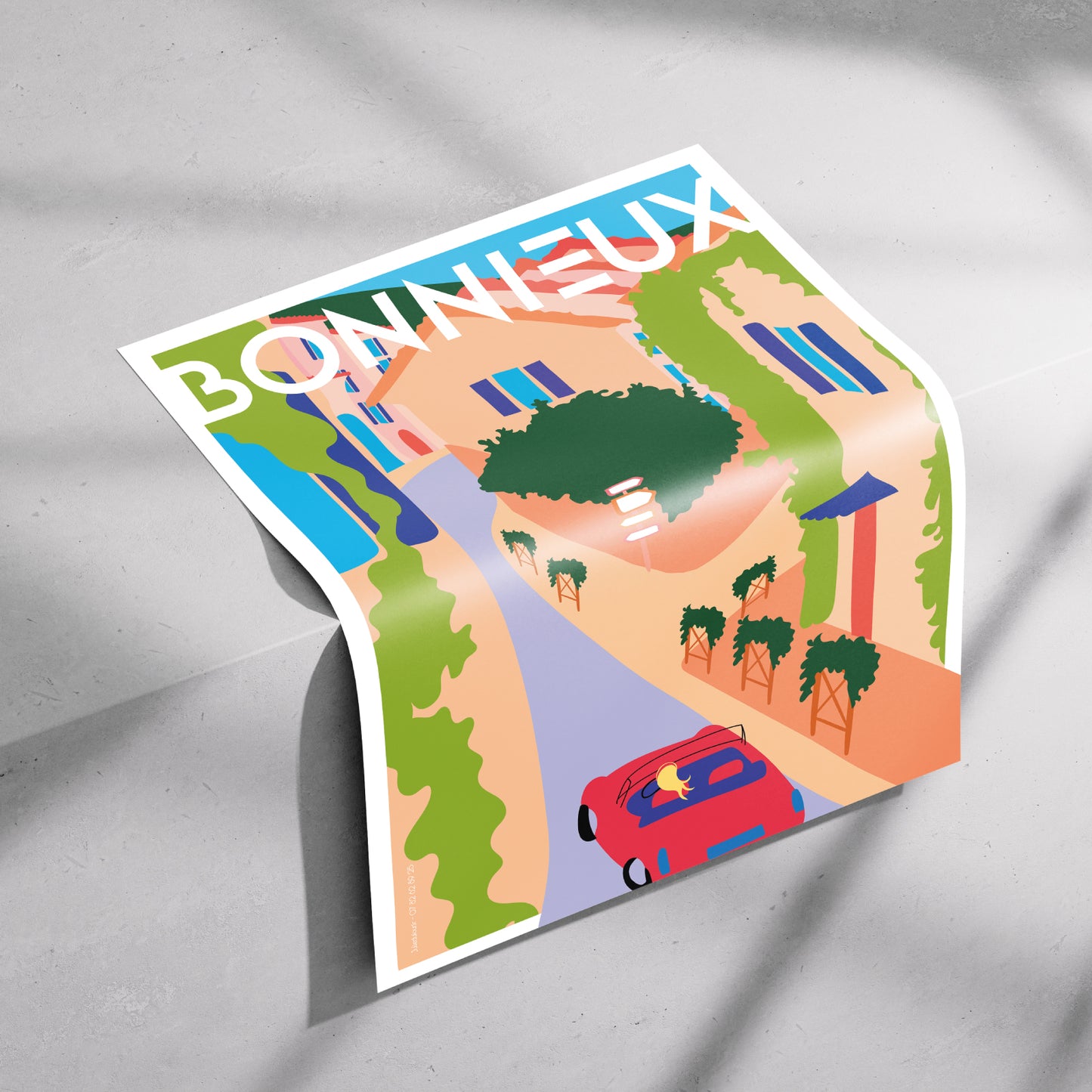 AFFICHE PROVENCE - BONNIEUX