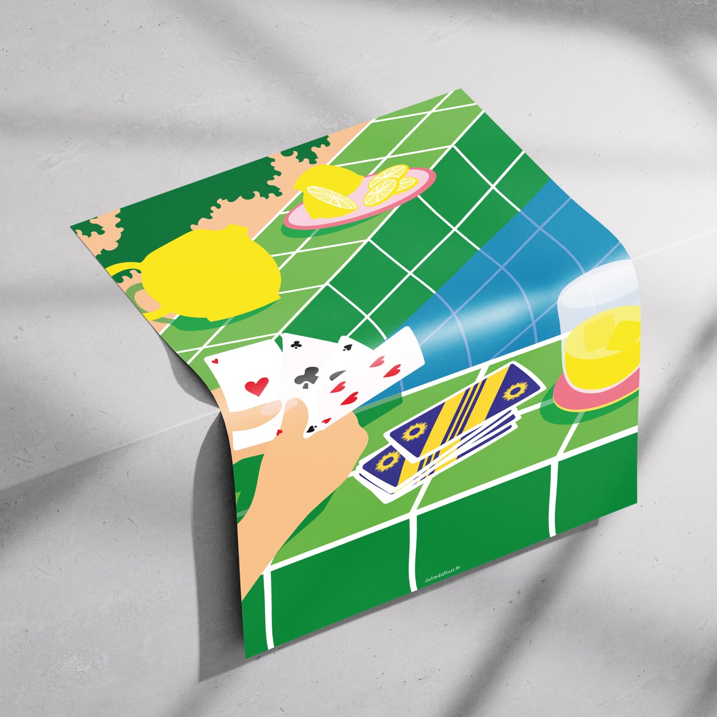 AFFICHE PROVENCE - JEU DE CARTES