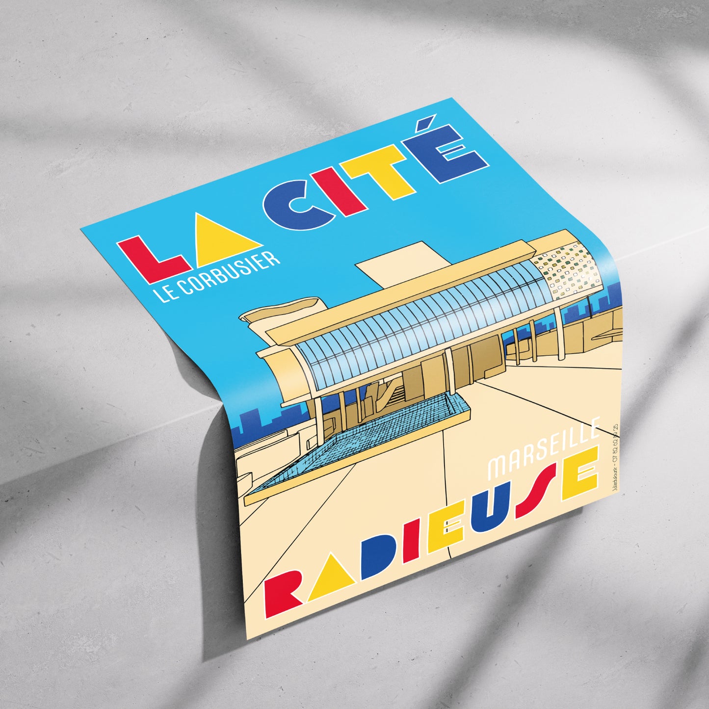 AFFICHE PROVENCE - "LA CITÉ RADIEUSE" LE CORBUSIER
