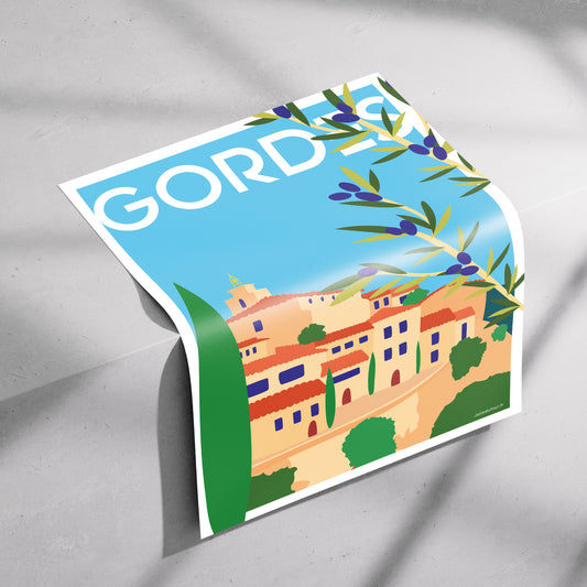 AFFICHE PROVENCE "GORDES JOUR"