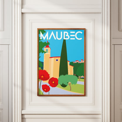 AFFICHE PROVENCE - MAUBEC