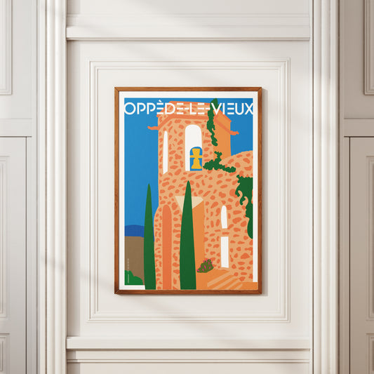 AFFICHE PROVENCE - OPPÈDE-LE-VIEUX